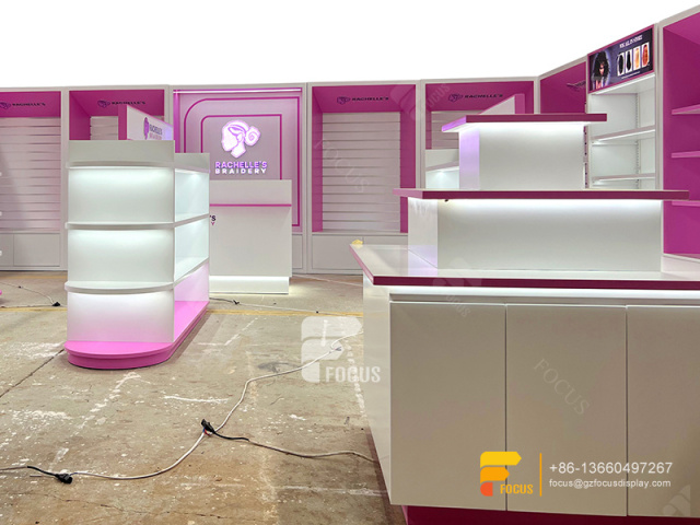 Custom Hair Shelf Wig Store Shelving Beauty Display