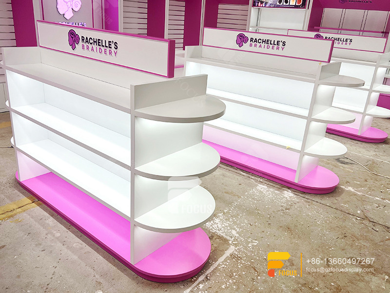 Custom Hair Shelf Wig Store Shelving Beauty Display