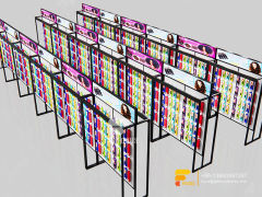 Commercial Slatwall Wig Display Shelves Hair Salon Display Shelf