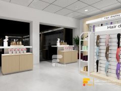 Hair Salon Display Shelf Wig Cabinet Slatwall Display Stand