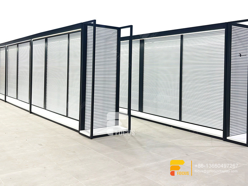 Custom Hair Store Wig Display Showcase Slatwall Racks