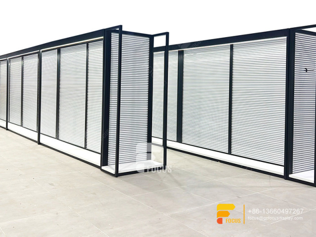 Custom Hair Store Wig Display Showcase Slatwall Racks