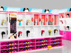 Beauty Store Display Hair Supply Store Wig Head Wall Display