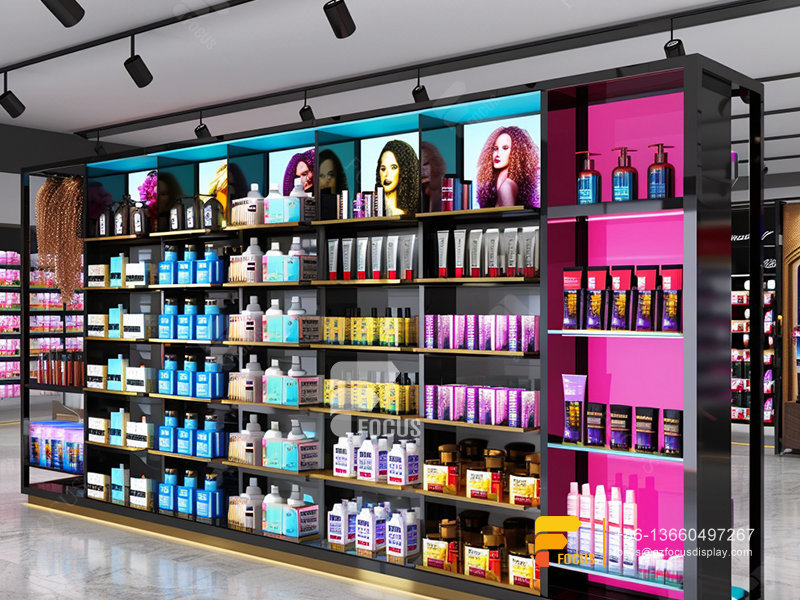 Hair Care Store Display Wig Wall Shelf Beauty Shop Counter