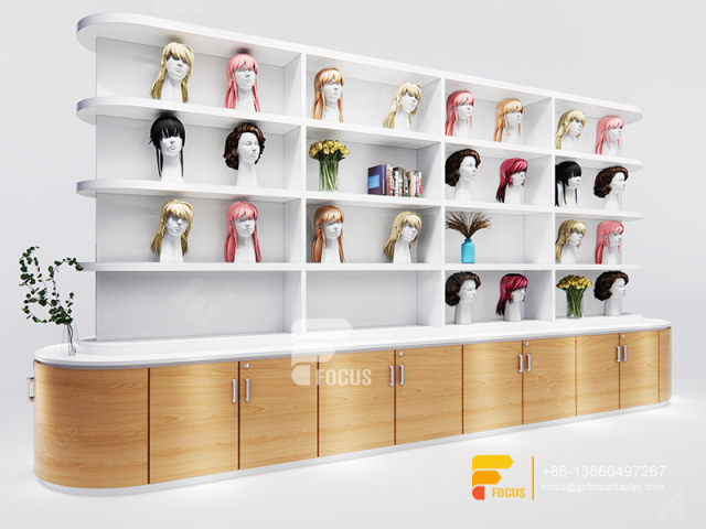 Beauty Hair Store Wig Display Shelf Beauty Bar Shop Design