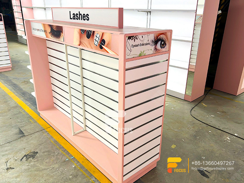 Custom Wig Shelvesss Hair Salon Interior Slatwall Shelf