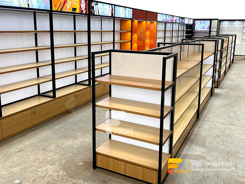 Wig Store Shelving Hair Shop Display Salon Glass Cabinet