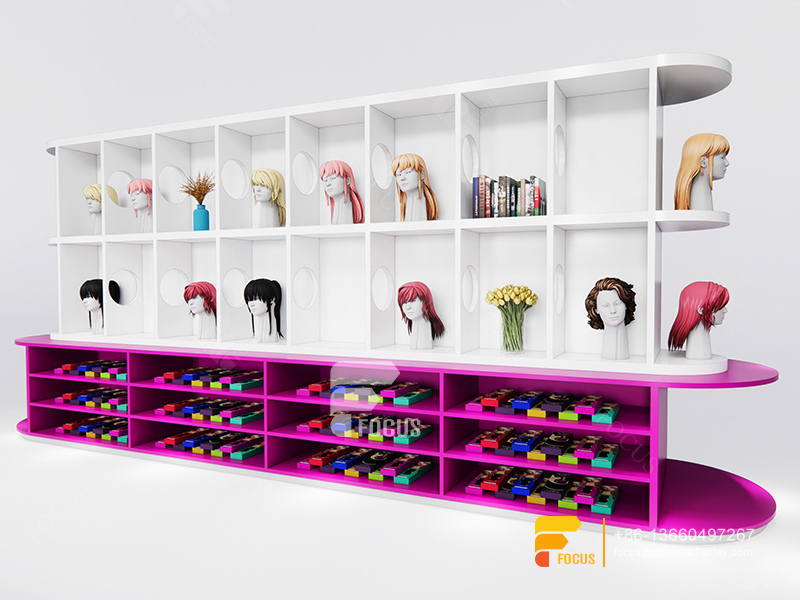 Beauty Retail Counter Wig Store Decor Salon Cabinet Station