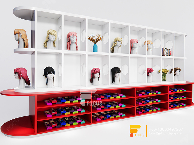Beauty Shop Display Hair Shelves Wig Shop Decoration Design