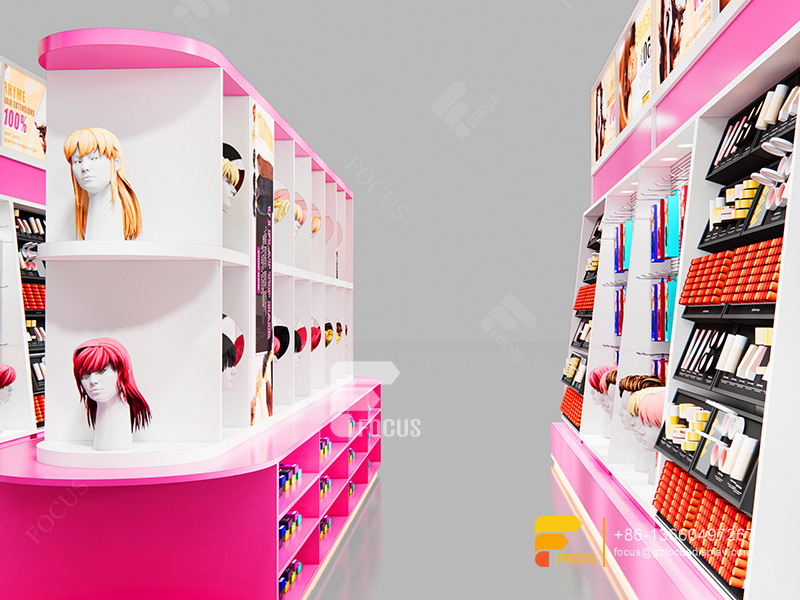 Beauty Product Display Stand Wig Wall Shelf Hair Salon Shelves