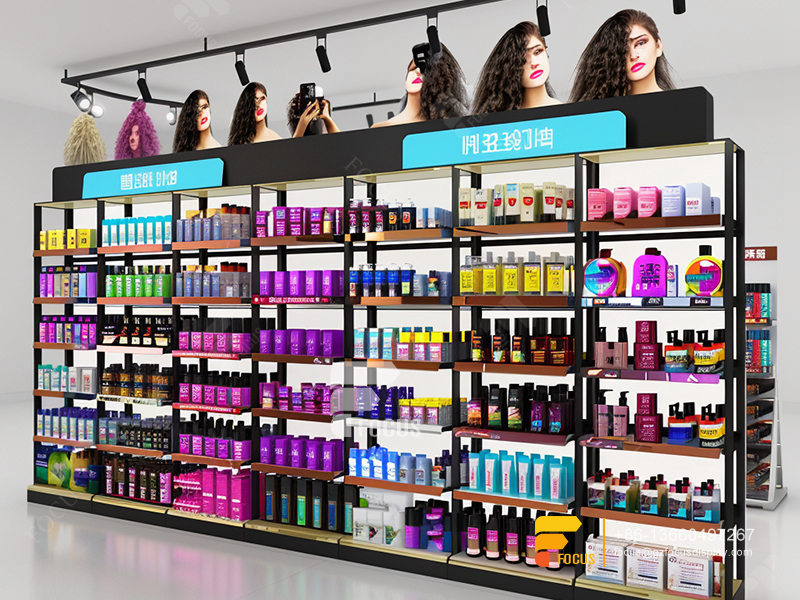 Hair Salon Product Shelvess Wig Display Shelf Beauty Custom Store