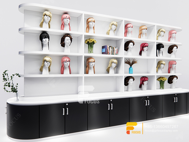 Beauty Hair Store Wig Display Shelf Beauty Bar Shop Design