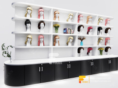 Beauty Hair Store Wig Display Shelf Beauty Bar Shop Design