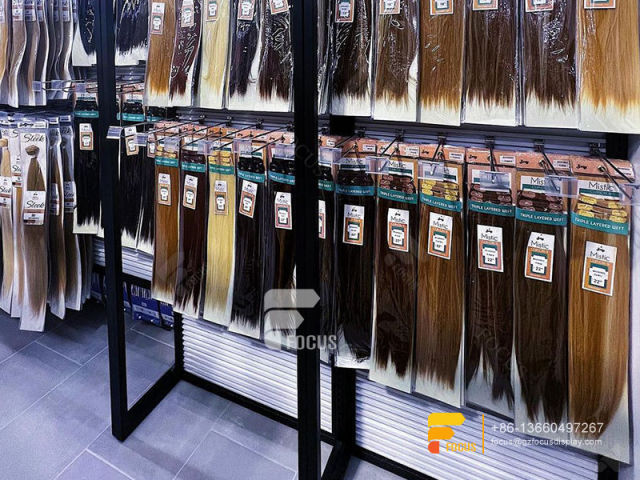 Slatwall Shelving Units Wig Shelf Display Beauty Supply Store Shelf