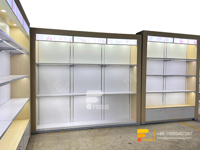 Costum Hair Store Design Wig Display Shelf Slatwall Stand