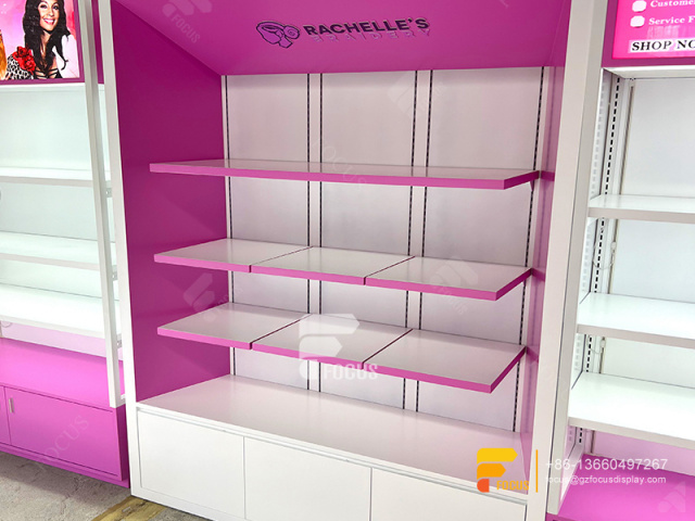 Custom Hair Shelf Wig Store Shelving Beauty Display