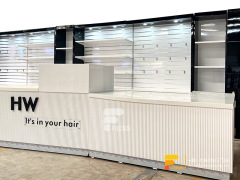 Custom Shop Wigs Hair Display Shelvesss Slatwall Cabinets
