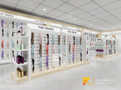 Hair Salon Display Shelf Wig Cabinet Slatwall Display Stand