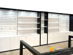 Custom Shop Wigs Hair Display Shelvesss Slatwall Cabinets