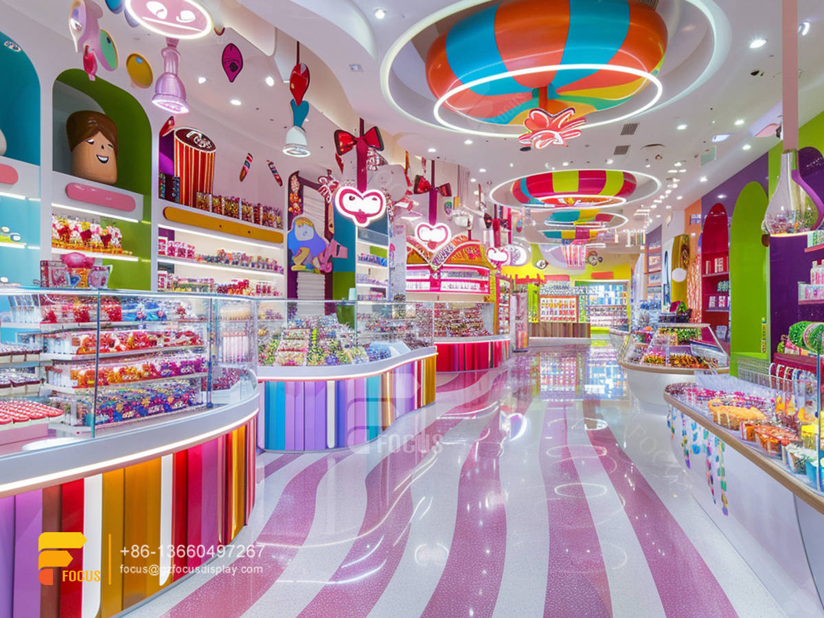 bulk candy display cases snack store design chocolate shop decoration