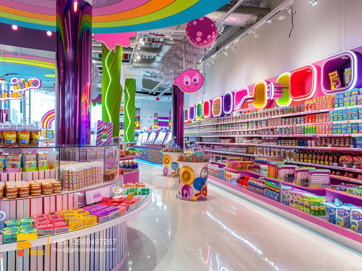 bulk candy display cases snack store design chocolate shop decoration