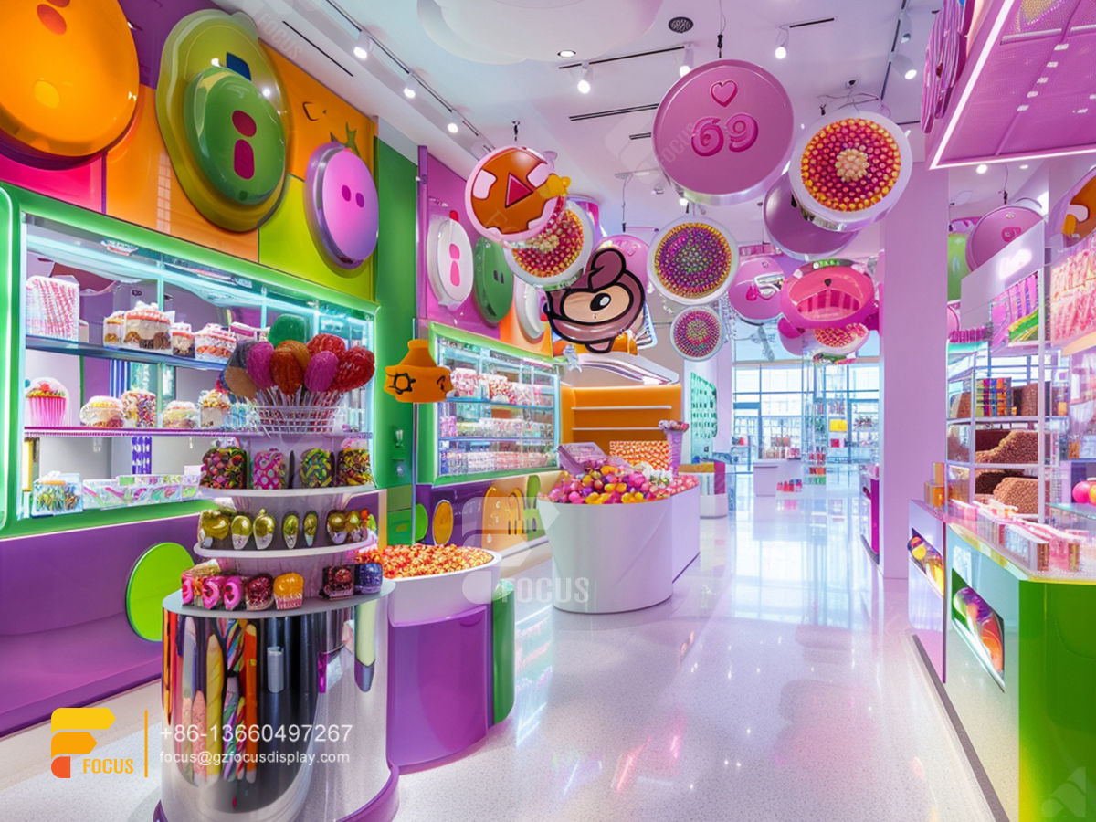 bulk candy display cases snack store design chocolate shop decoration
