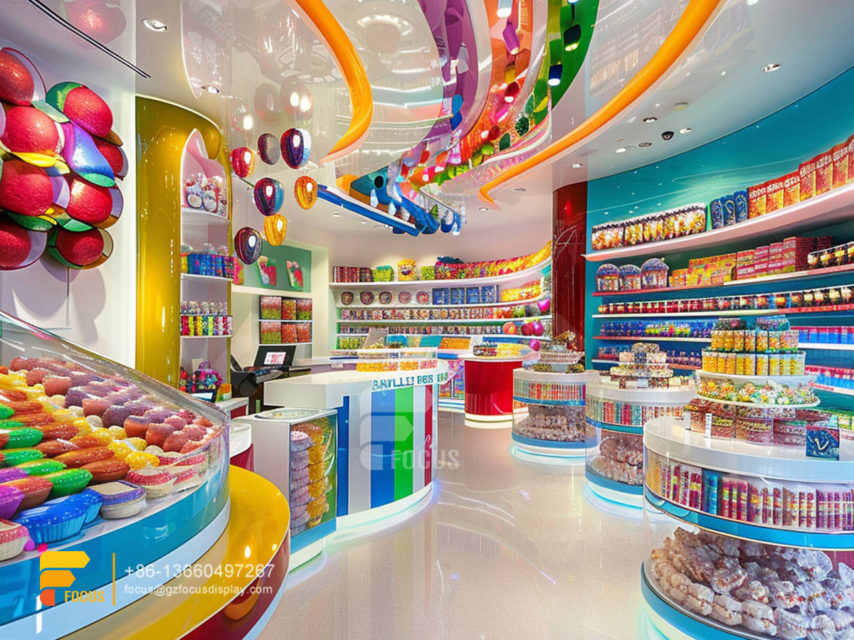 bulk candy displays snack store design chocolate rack