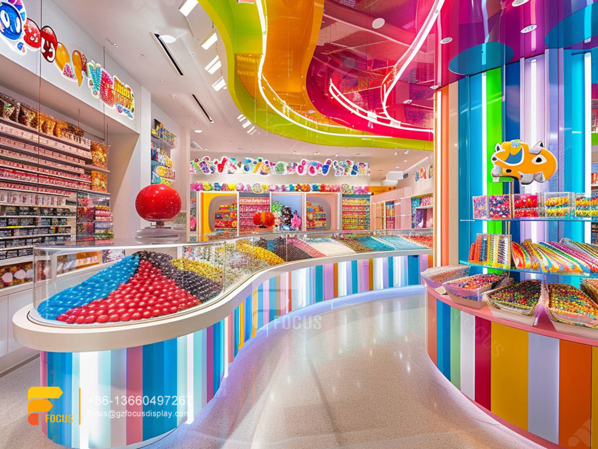 bulk candy displays snack store design chocolate rack