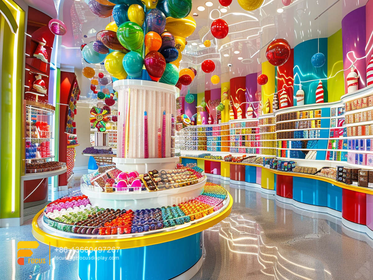 bulk candy displays snack store design chocolate rack
