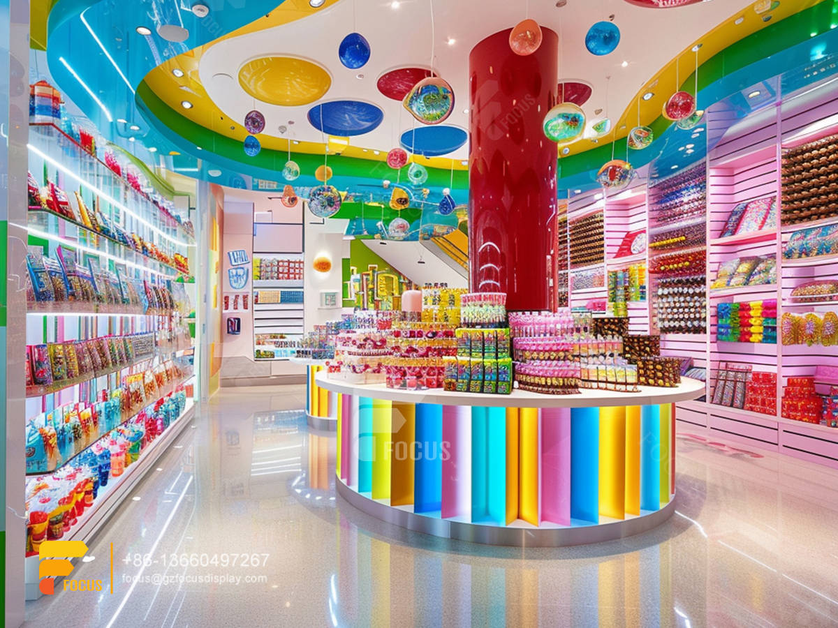 candy cabinets modern sweet shop interior design chocolate display shelves