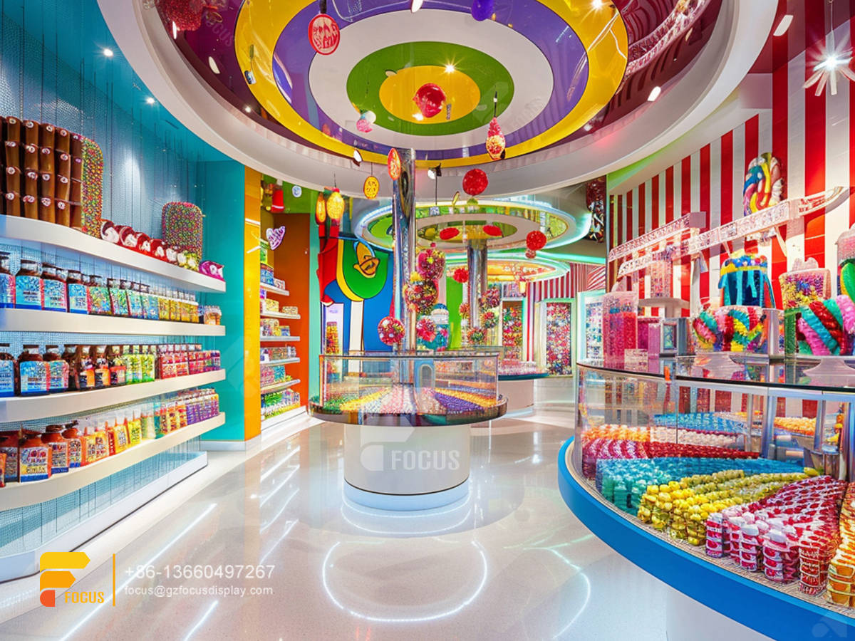 candy cabinets modern sweet shop interior design chocolate display shelves