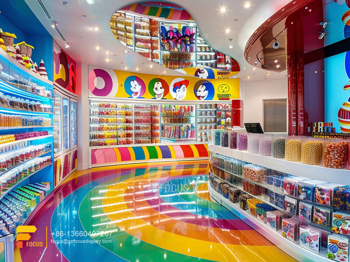 candy display modern sweet shop interior design chocolate store