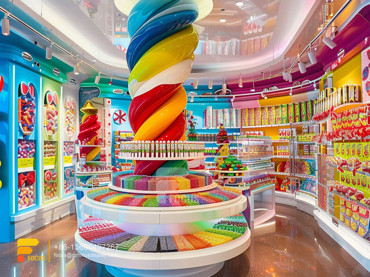 candy display modern sweet shop interior design chocolate store