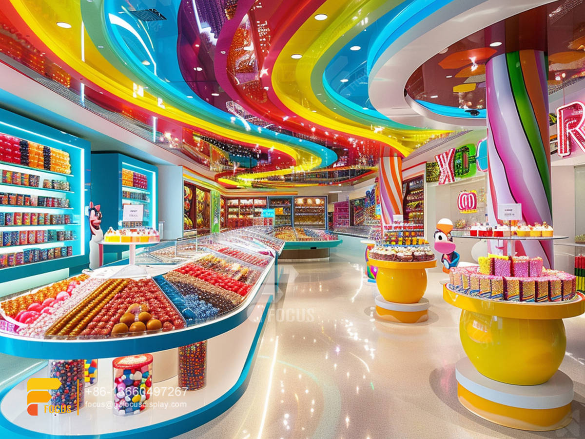 candy display rack sweet shop designs chocolate shelf