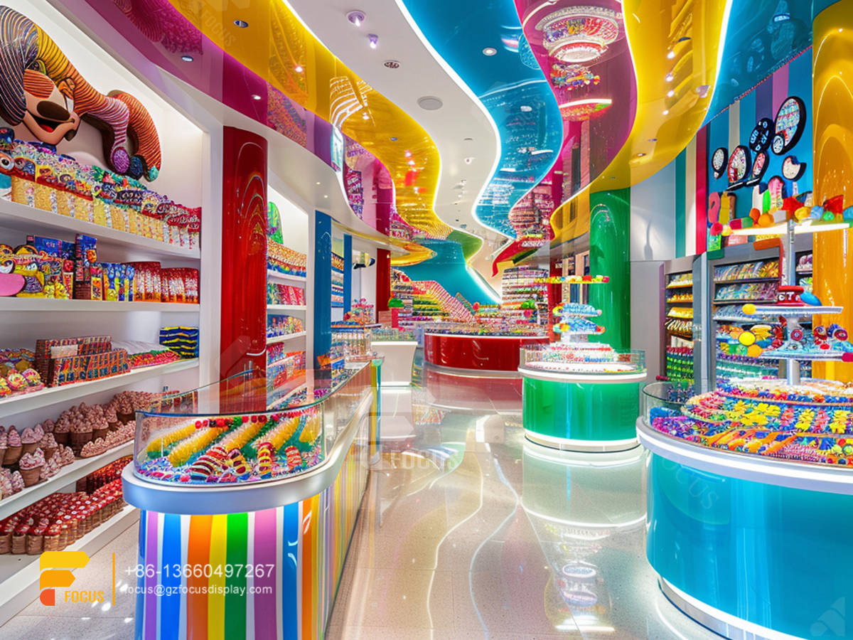 candy display shelving chocolate shops sweet shop counter design