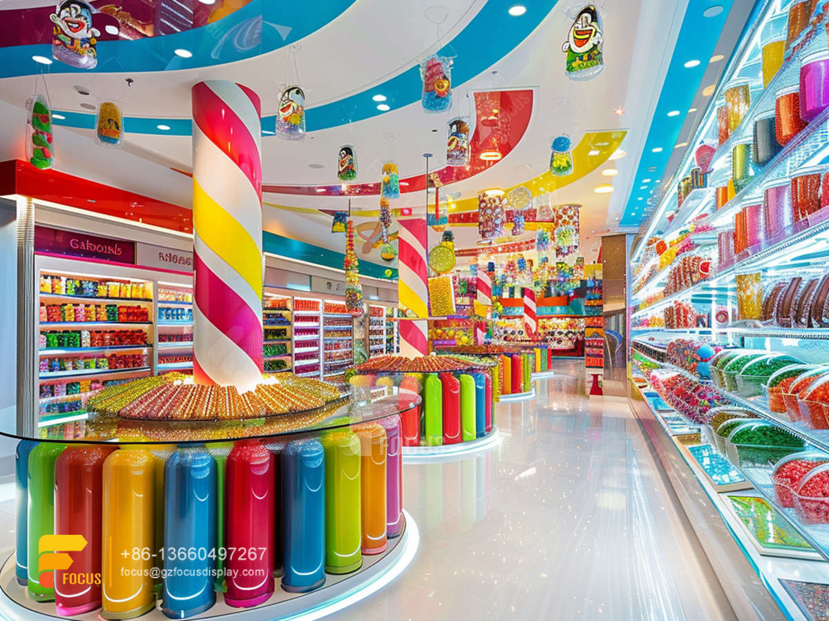 candy displays snack store design chocolate cabinet
