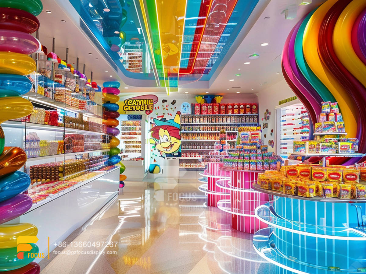 candy glass display sweet shop interior design chocolate showcase