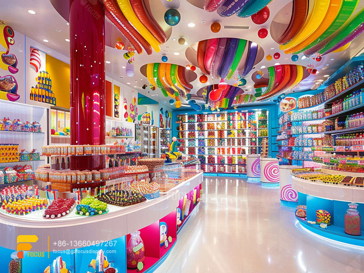 candy interior design sweet shop display counter shelving