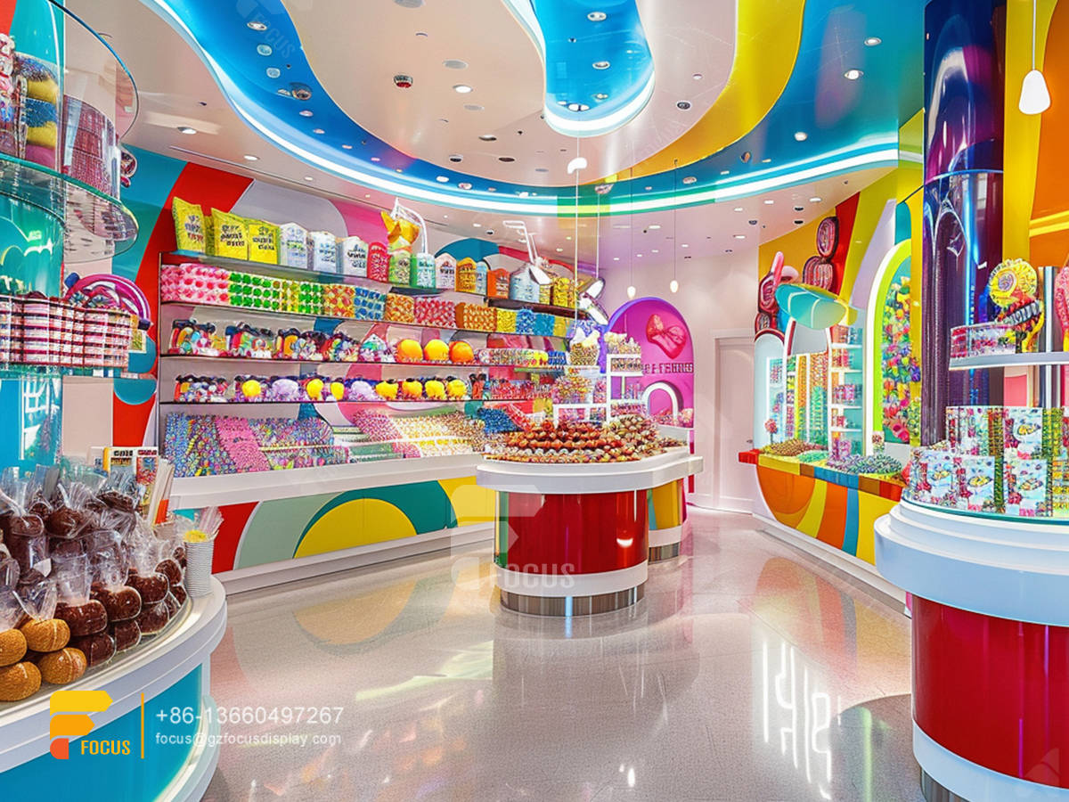 candy interior design sweet shop display counter shelving