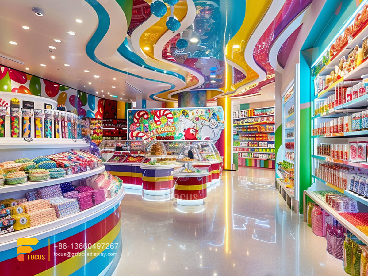 candy interior design sweet shop display counter shelving