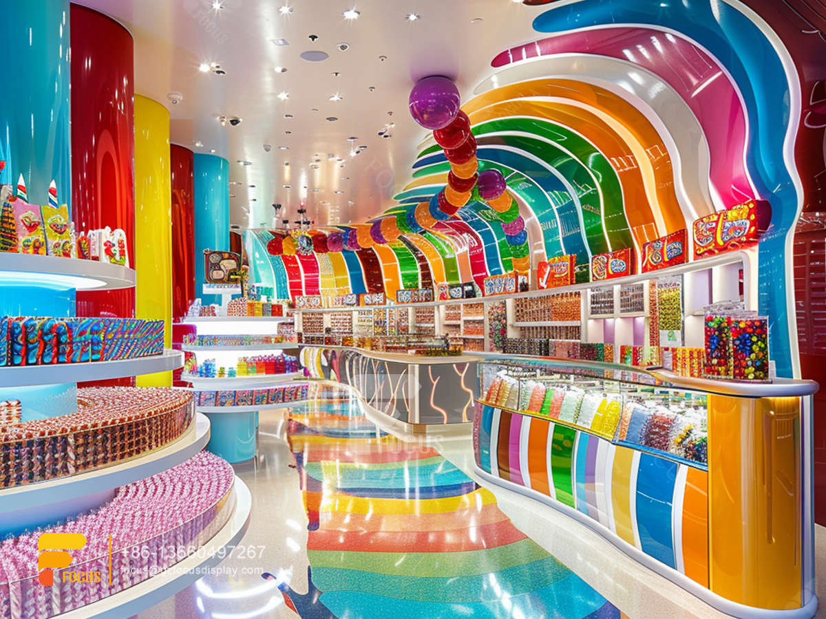 candy interior design sweet shop display counter shelving