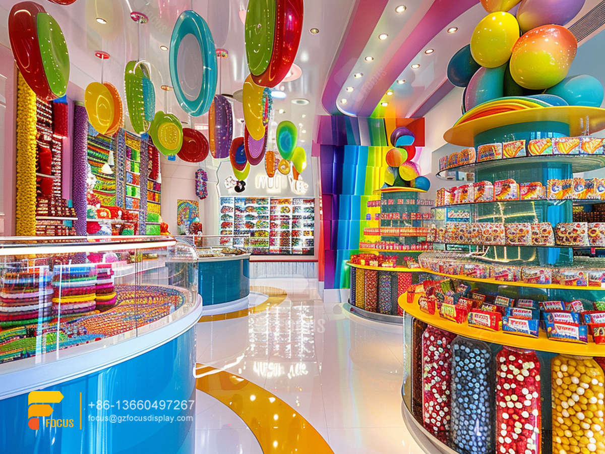 candy interior design sweet shop display counter shelving