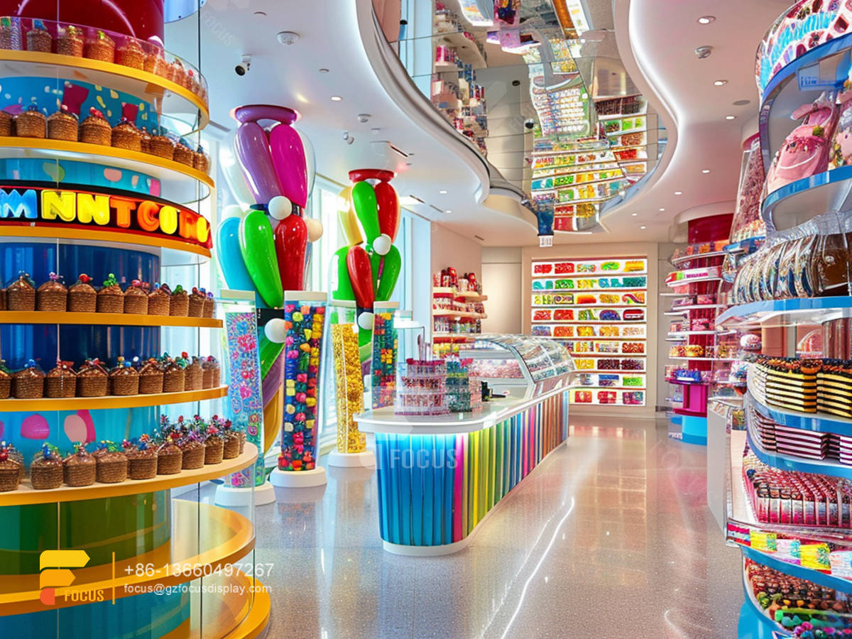 candy racks snacks shop design custom chocolate counter display