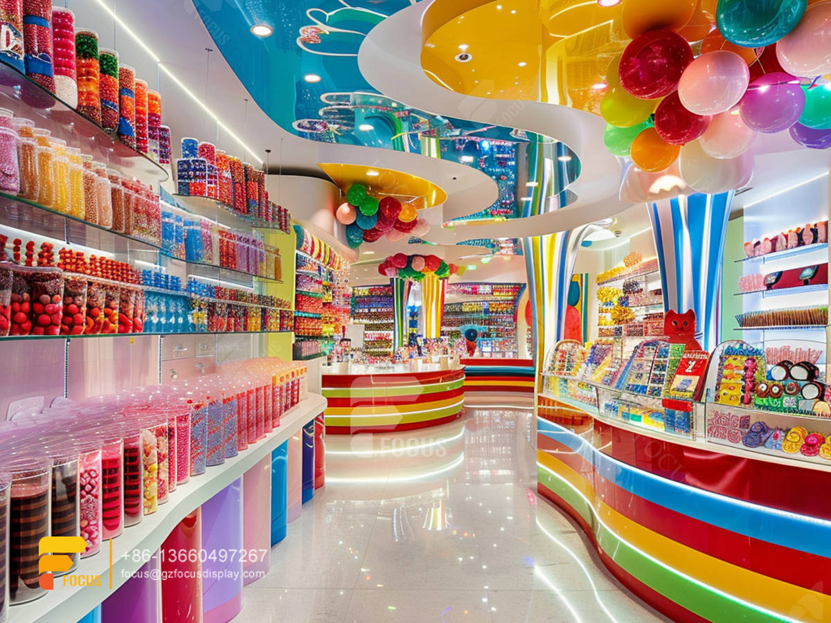 candy racks snacks shop design custom chocolate counter display