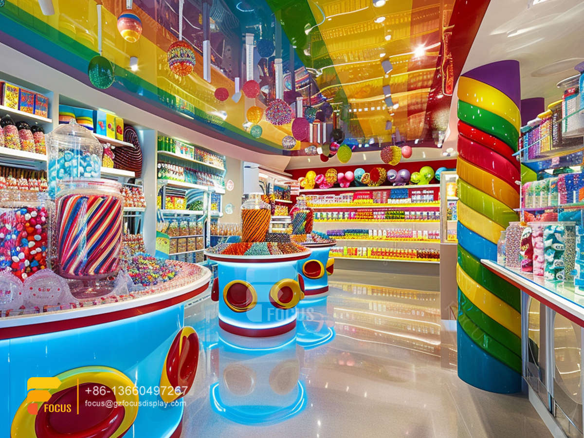 candy shelving displays chocolate stores sweet shop counter design