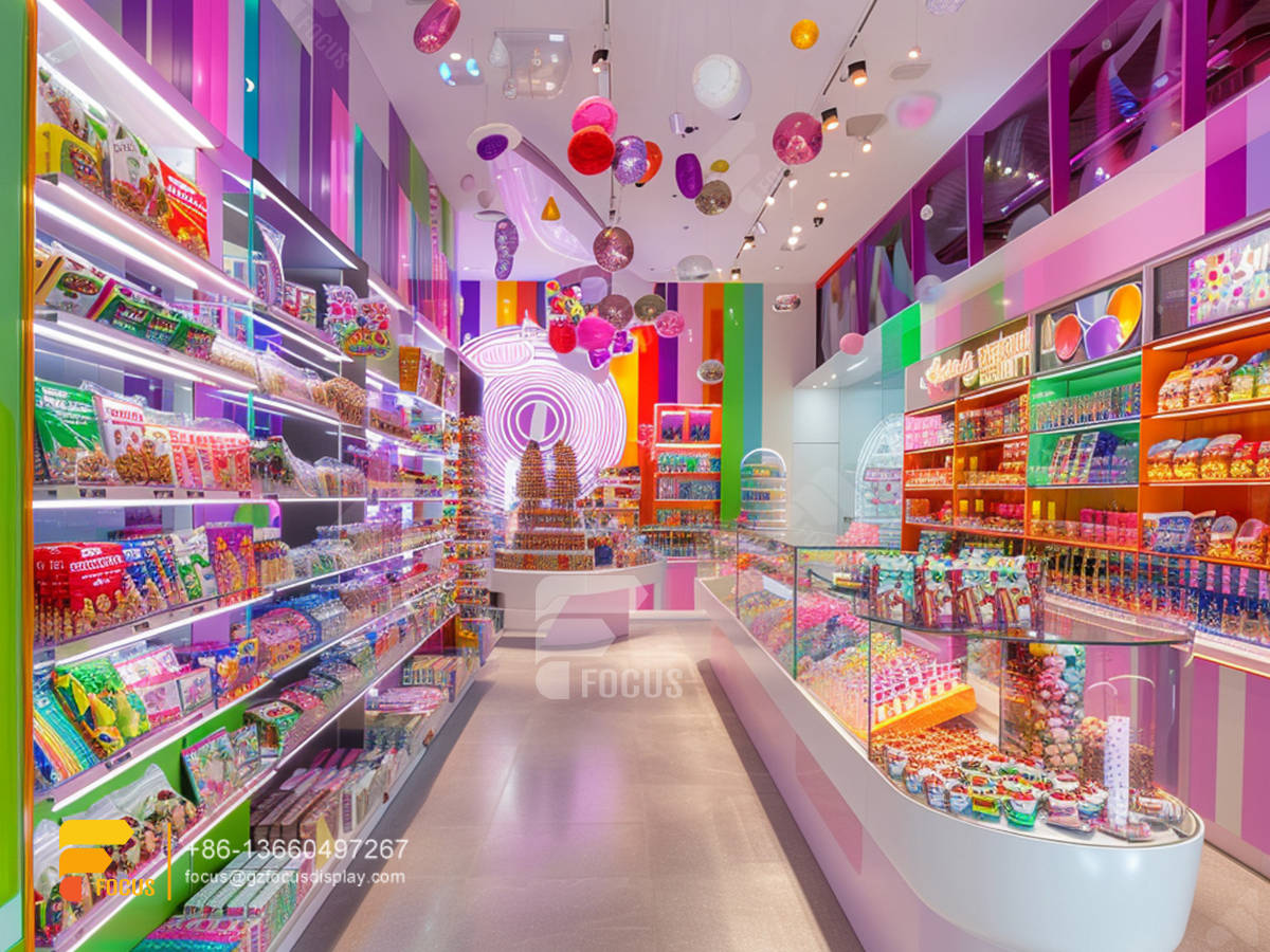 candy shop stand sweets display chocolate shop design