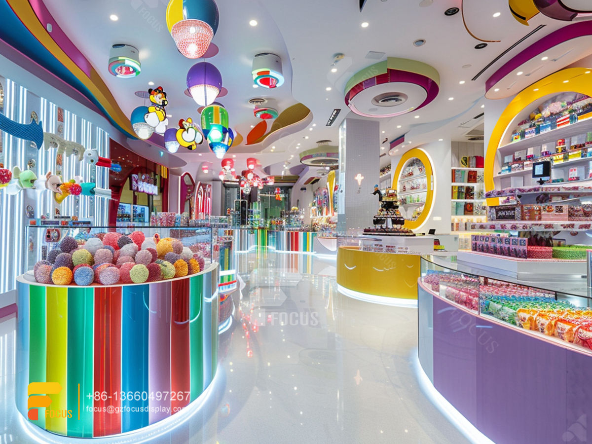 candy store display cases chocolate counter sweet shop design