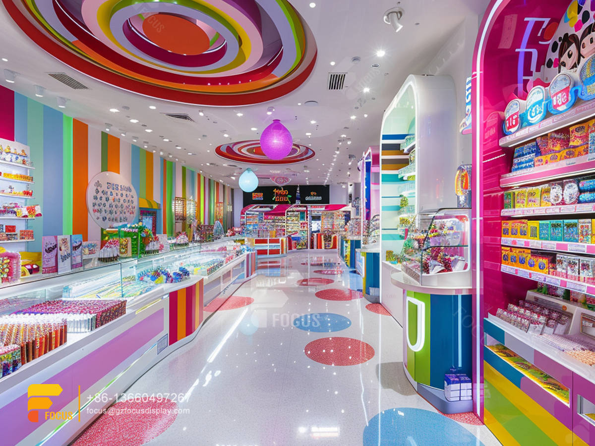 candy store display fixtures sweet shop shelves chocolate shop design