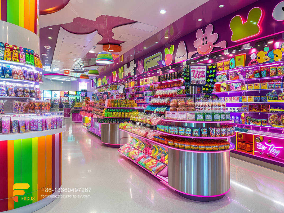 candy store display fixtures sweet shop shelves chocolate shop design