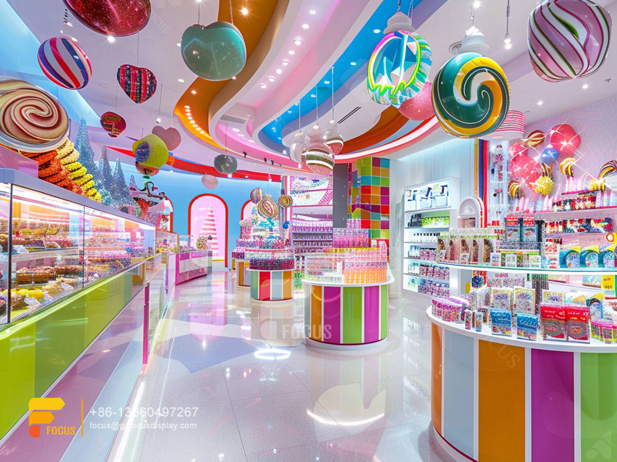 cotton candy tree display design chocolate shop sweets shop